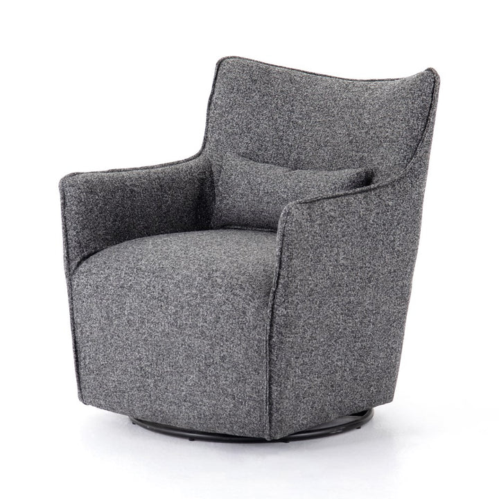 Kimble Swivel Chair-Four Hands-FH-106086-008-Lounge ChairsBristol Charcoal-7-France and Son