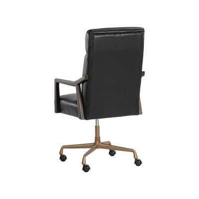 Collin Office Chair-Sunpan-SUNPAN-106090-Task ChairsCortina Black Leather-7-France and Son