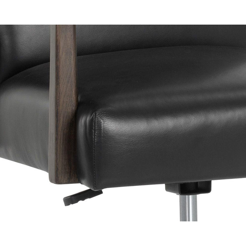 Collin Office Chair-Sunpan-SUNPAN-106090-Task ChairsCortina Black Leather-8-France and Son