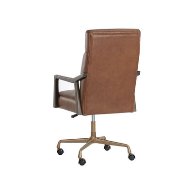 Collin Office Chair-Sunpan-SUNPAN-106090-Task ChairsCortina Black Leather-14-France and Son