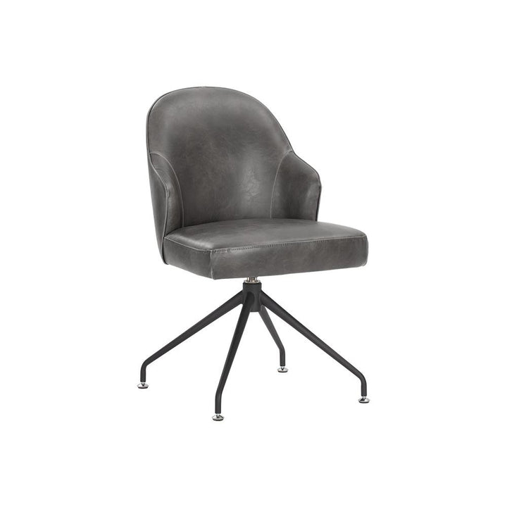 Bretta Swivel Dining Chair-Sunpan-SUNPAN-106102-Lounge ChairsOvercast Grey-2-France and Son