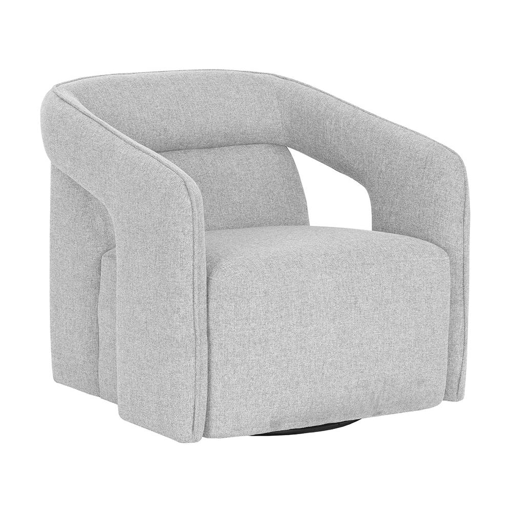 Kendrick Swivel Chair-Sunpan-SUNPAN-106160-Lounge ChairsGrey-9-France and Son