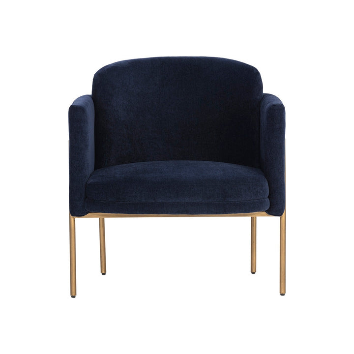 Richie Lounge Chair - Antique Brass - Danny Navy-Sunpan-SUNPAN-106285-Lounge Chairs-1-France and Son