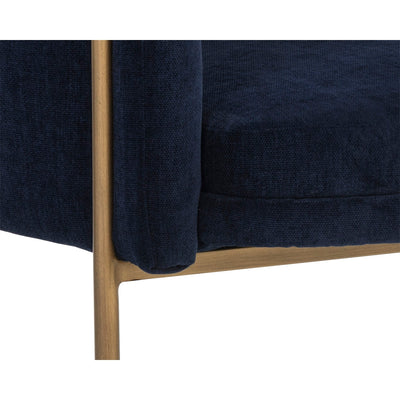 Richie Lounge Chair - Antique Brass - Danny Navy-Sunpan-SUNPAN-106285-Lounge Chairs-6-France and Son
