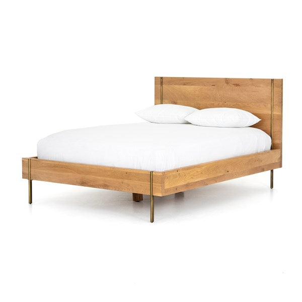 Carlisle Bed-Four Hands-FH-106407-011-BedsQueen-Natural Oak / Satin Brass-8-France and Son