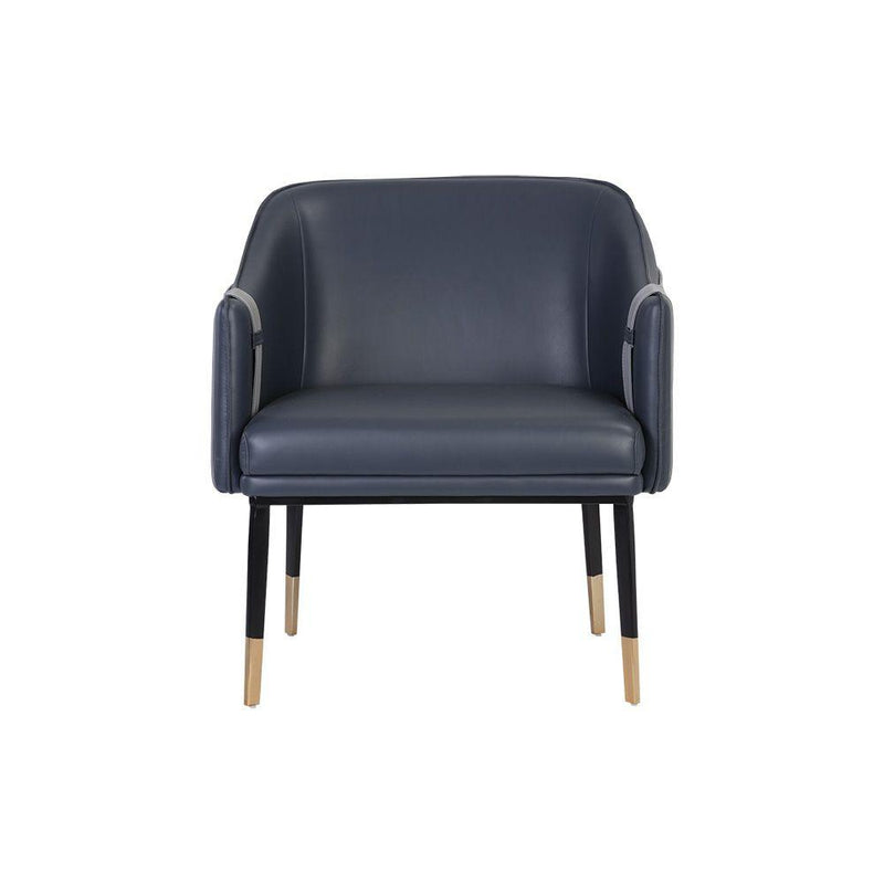 Carter Lounge Chair-Sunpan-SUNPAN-106723-Lounge Chairsnapa black/napa cognac-27-France and Son