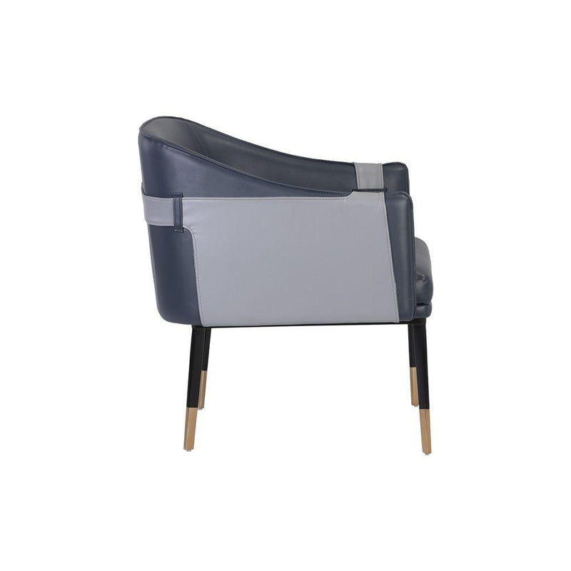 Carter Lounge Chair-Sunpan-SUNPAN-106723-Lounge Chairsnapa black/napa cognac-28-France and Son