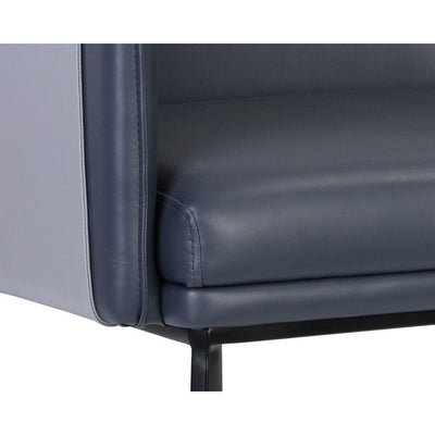 Carter Lounge Chair-Sunpan-SUNPAN-106723-Lounge Chairsnapa black/napa cognac-30-France and Son