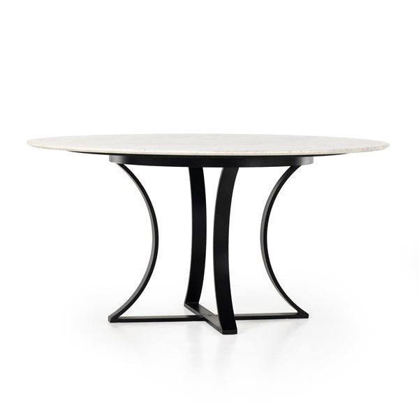Gage Dining Table-Four Hands-FH-106443-007-Dining Tables60" / Polished White Marble-16-France and Son
