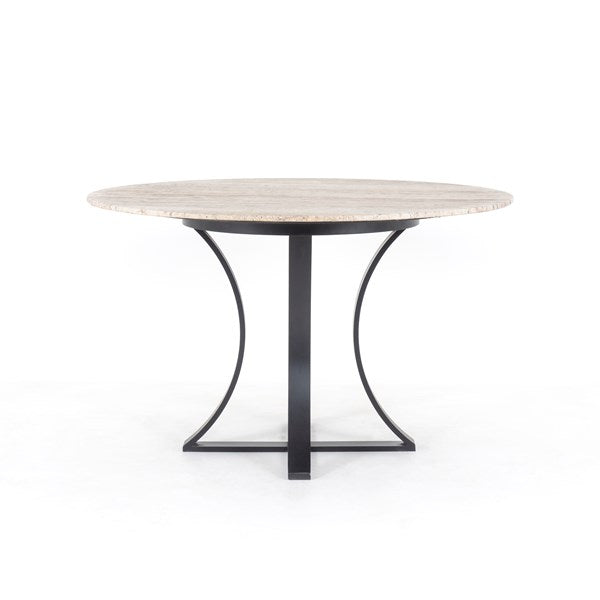 Gage Dining Table-Four Hands-FH-106460-003-Dining Tables48" / Dark Kettle Black-4-France and Son