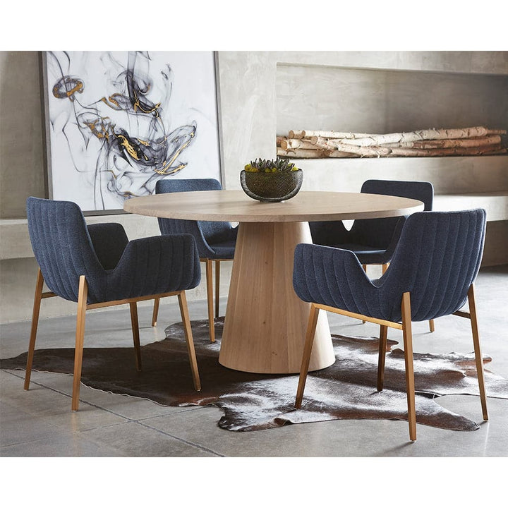 Lucano Dining Armchair-Sunpan-SUNPAN-106475-Dining ChairsBelfast Navy-4-France and Son