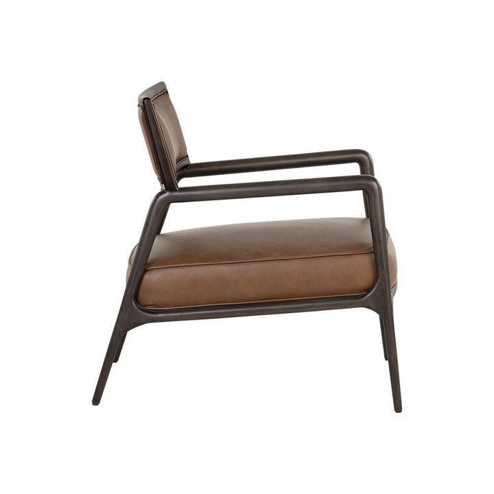 Damien Lounge Chair-Sunpan-SUNPAN-106562-Lounge Chairsvintage caramel-Leather-13-France and Son