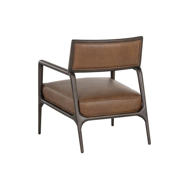 Damien Lounge Chair-Sunpan-SUNPAN-106562-Lounge Chairsvintage caramel-Leather-14-France and Son