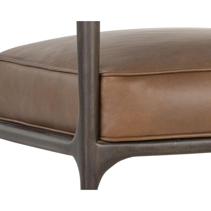 Damien Lounge Chair-Sunpan-SUNPAN-106562-Lounge Chairsvintage caramel-Leather-15-France and Son
