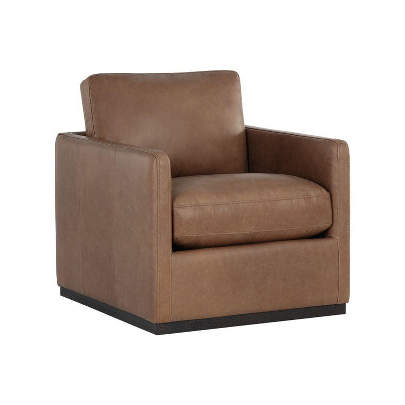 Portman Swivel Lounge Chair-Sunpan-SUNPAN-106586-Lounge Chairsmarseille camel-1-France and Son