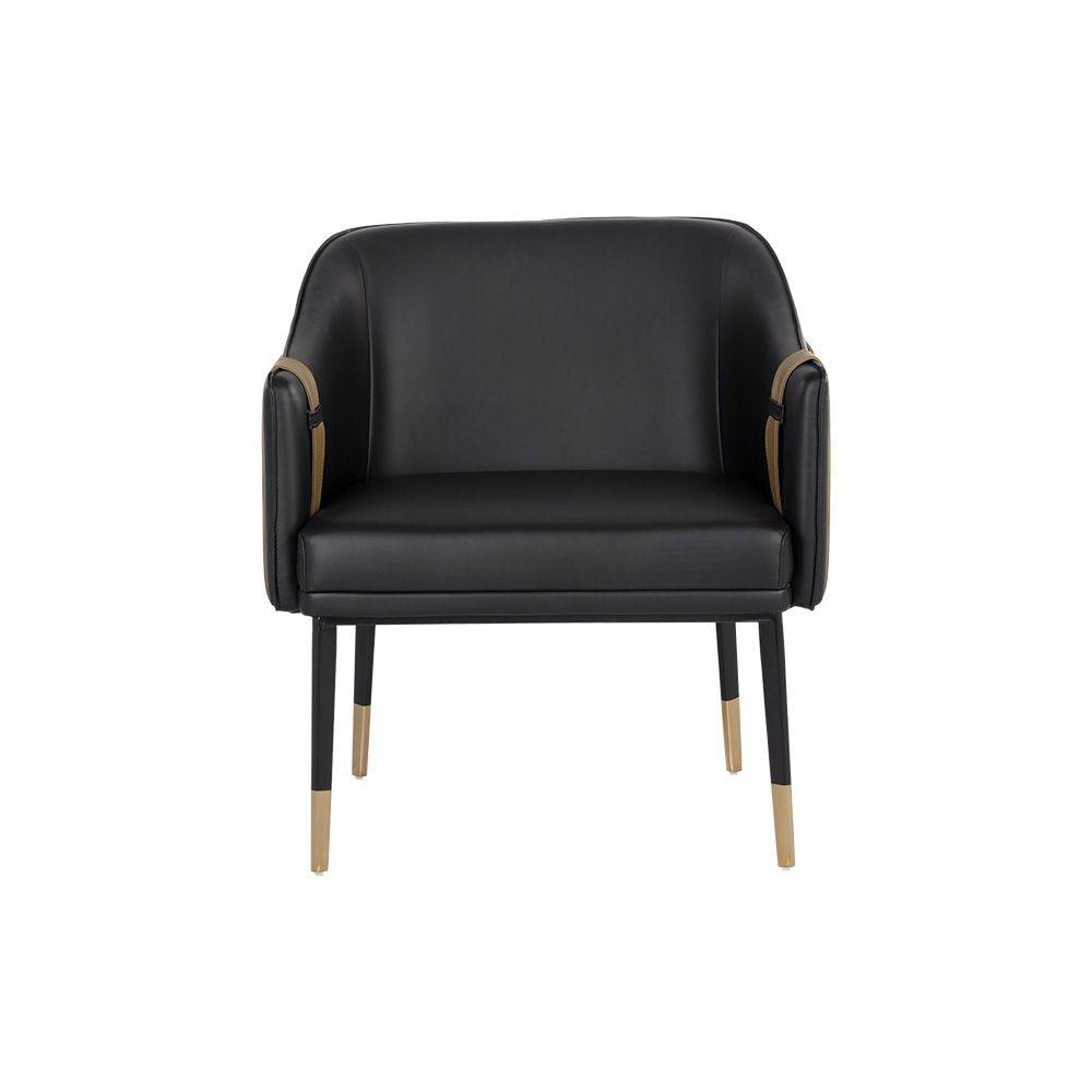 Carter Lounge Chair-Sunpan-SUNPAN-106723-Lounge Chairsnapa black/napa cognac-6-France and Son
