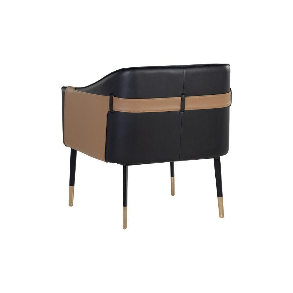 Carter Lounge Chair-Sunpan-SUNPAN-106723-Lounge Chairsnapa black/napa cognac-8-France and Son