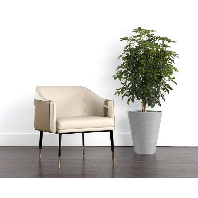 Carter Lounge Chair-Sunpan-SUNPAN-106723-Lounge Chairsnapa black/napa cognac-3-France and Son