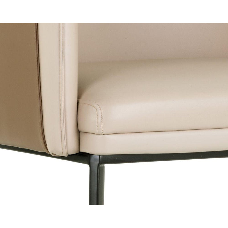 Carter Lounge Chair-Sunpan-SUNPAN-106723-Lounge Chairsnapa black/napa cognac-16-France and Son