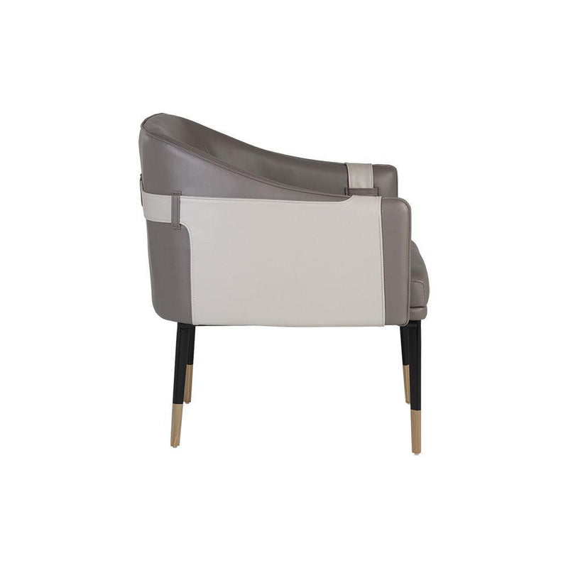 Carter Lounge Chair-Sunpan-SUNPAN-106723-Lounge Chairsnapa black/napa cognac-21-France and Son