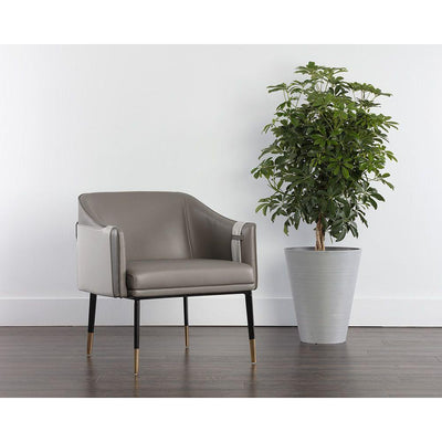 Carter Lounge Chair-Sunpan-SUNPAN-106723-Lounge Chairsnapa black/napa cognac-4-France and Son
