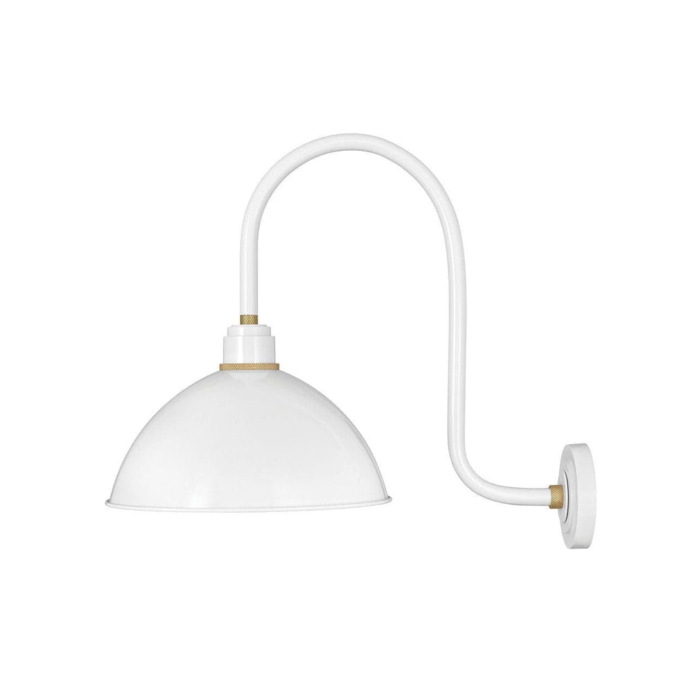 Foundry Dome Large Tall Gooseneck Barn Light-Hinkley Lighting-HINKLEY-10675GW-Wall Lighting-1-France and Son