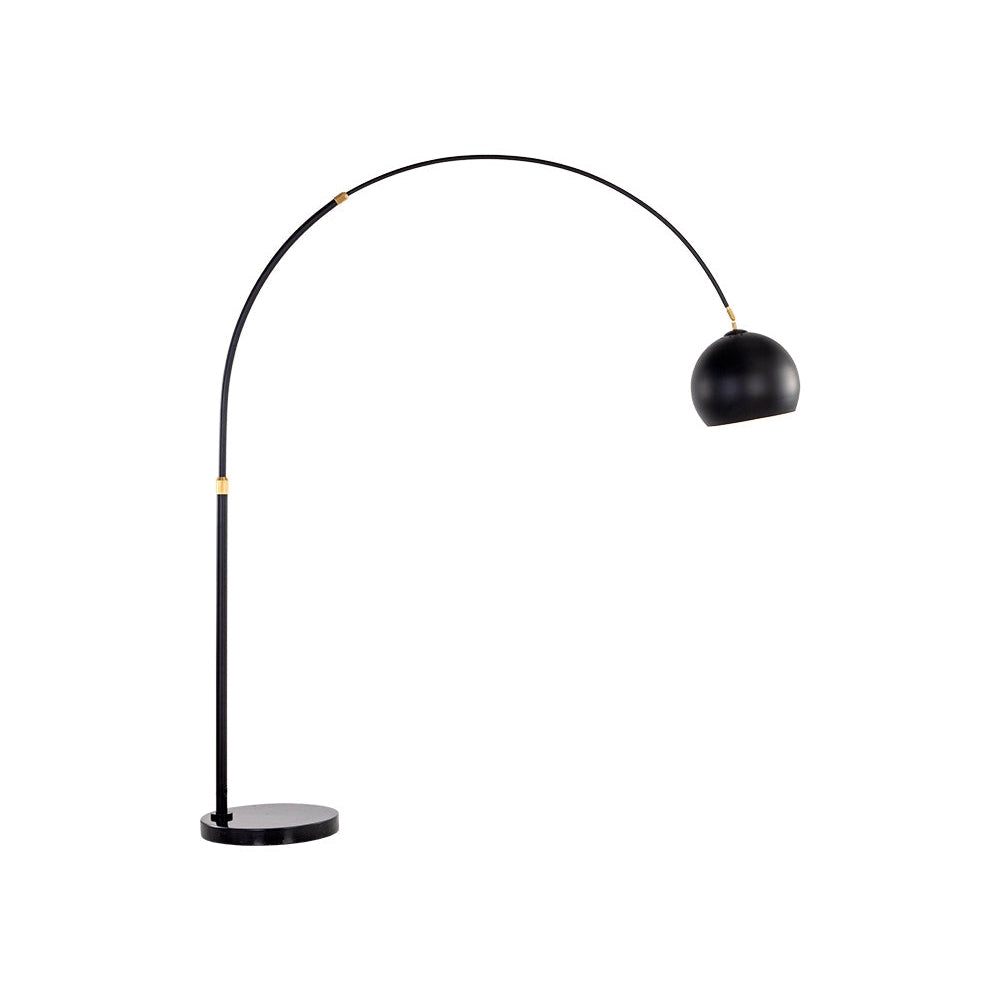 Vern Floor Lamp - Black-Sunpan-SUNPAN-106798-Floor Lamps-1-France and Son