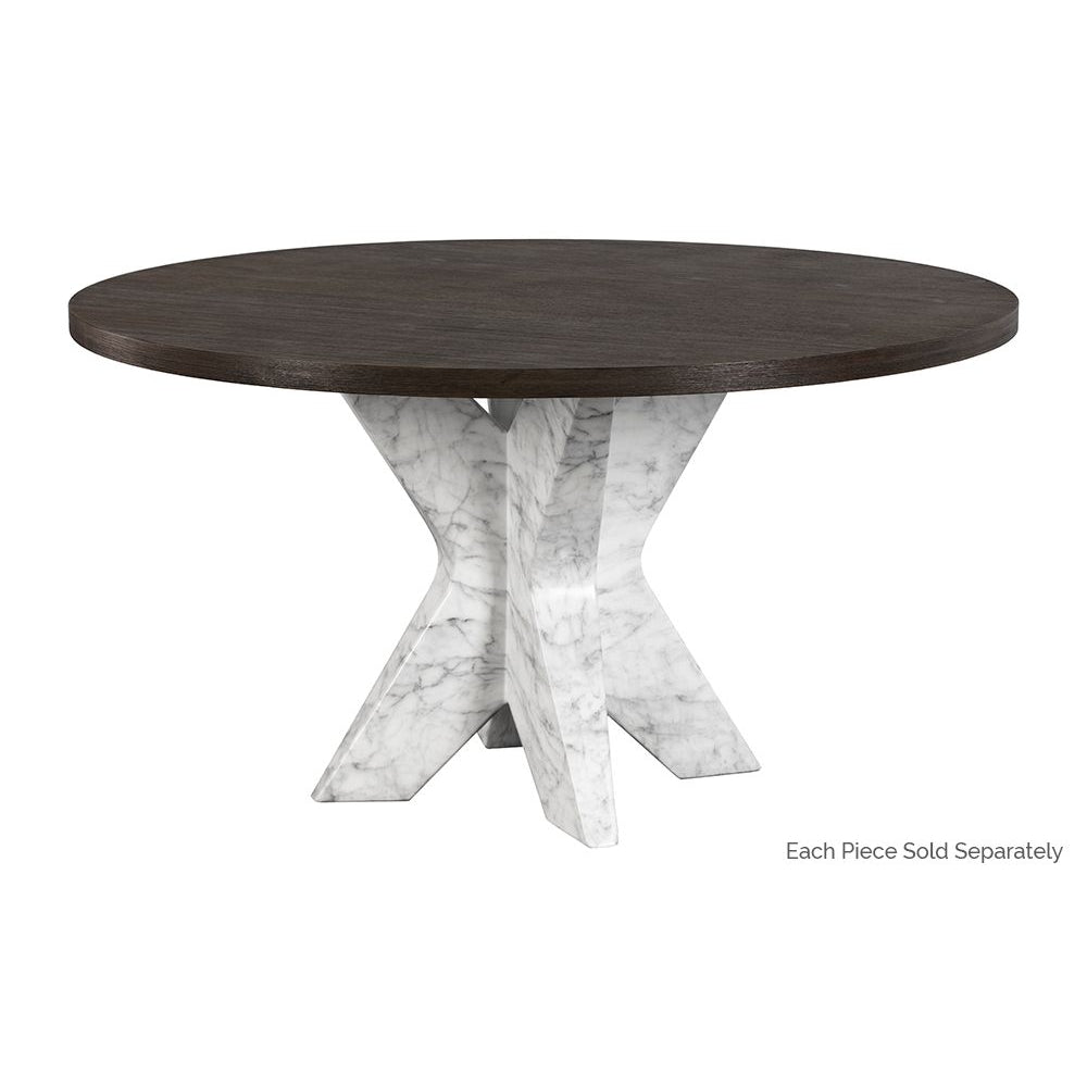 Cypher Dining Table-Sunpan-SUNPAN-106863-Dining TablesTop-White Faux Marble-Concrete-5-France and Son