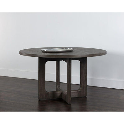 Cypher Dining Table-Sunpan-SUNPAN-106863-Dining TablesTop-White Faux Marble-Concrete-3-France and Son