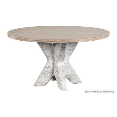 Cypher Dining Table-Sunpan-SUNPAN-106863-Dining TablesTop-White Faux Marble-Concrete-6-France and Son