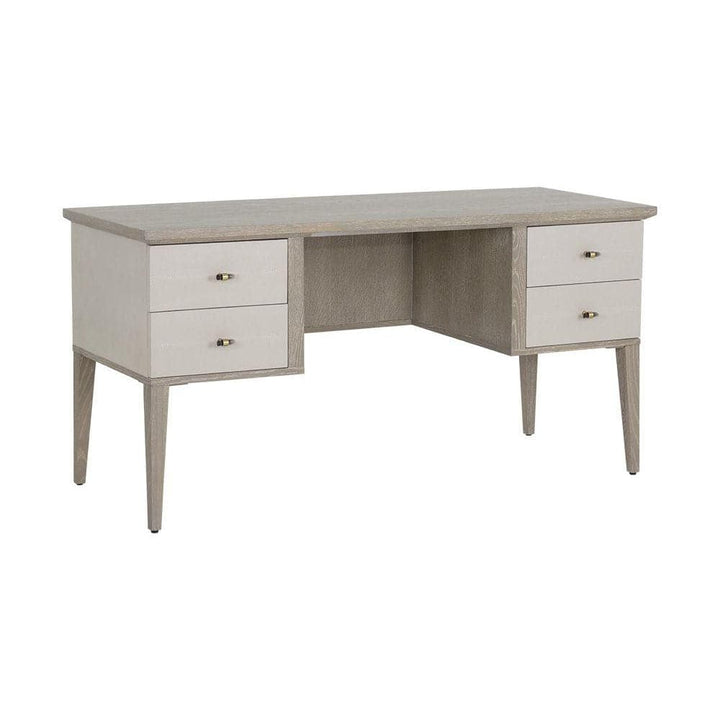 Pattinson Desk-Sunpan-SUNPAN-106867-DesksCream Shagreen-White Ceruse-8-France and Son