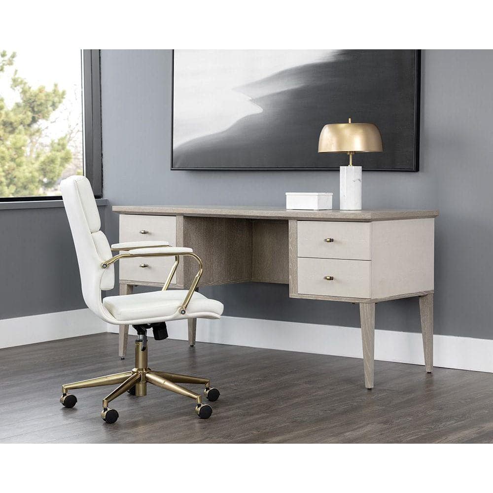 Pattinson Desk-Sunpan-SUNPAN-106866-DesksGrey Shagreen-Dark Brown-3-France and Son