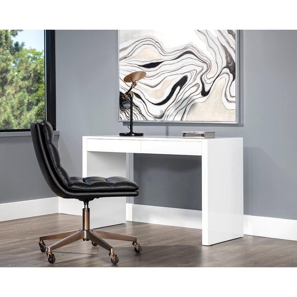 White high gloss computer desk online