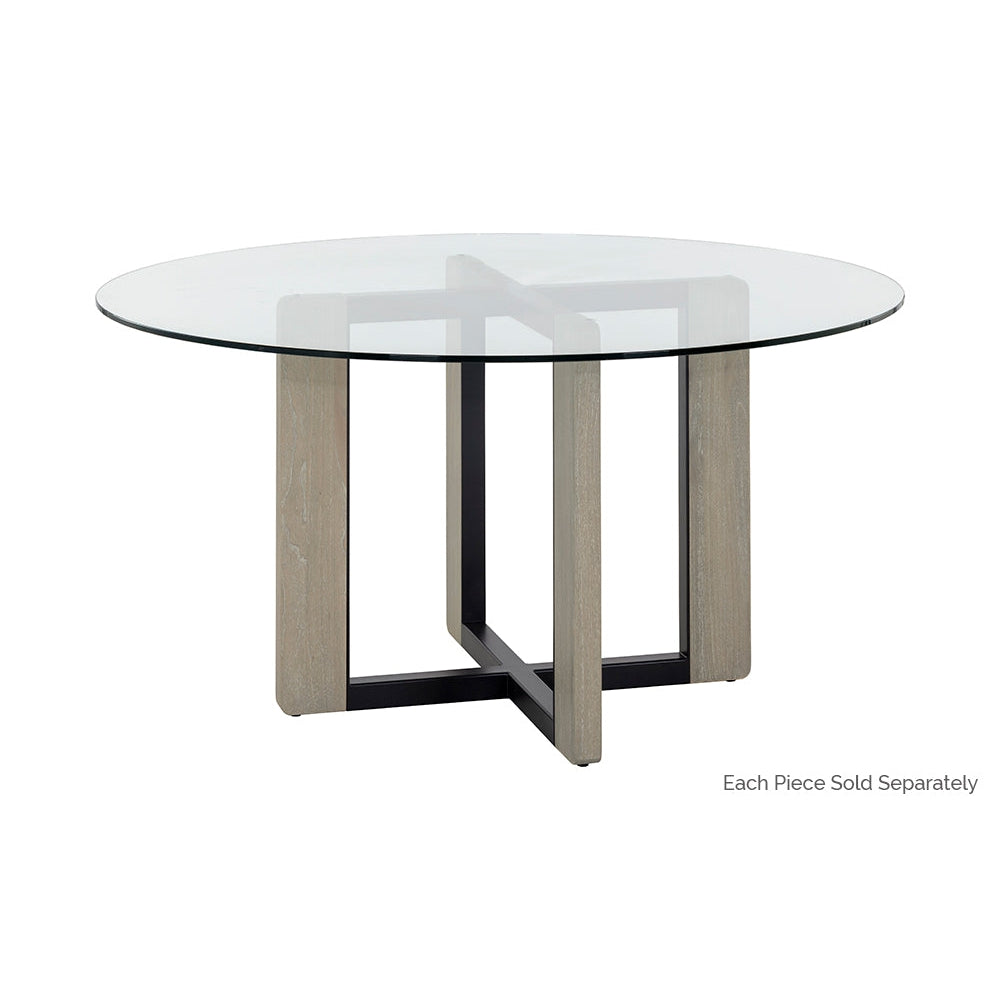 Rejane Dining Table Base-Sunpan-SUNPAN-106874-Dining TablesGold - Raw Umber-8-France and Son