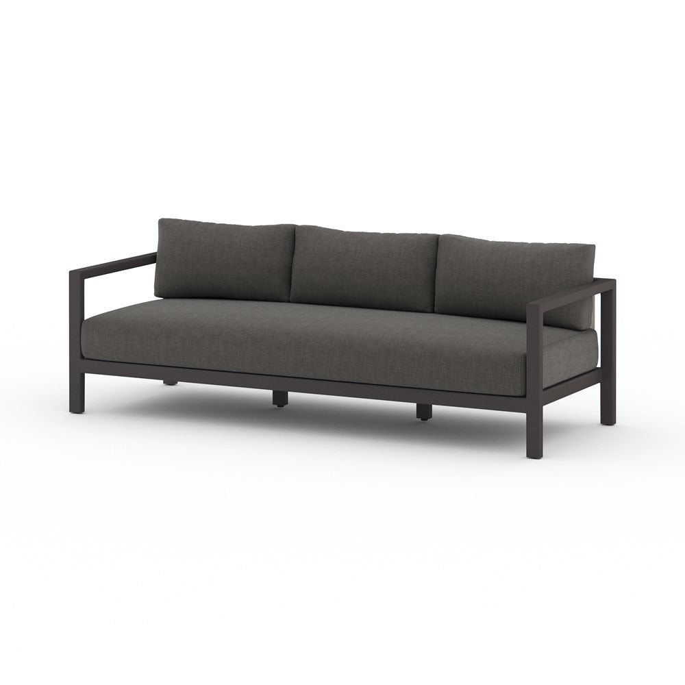 Sonoma Outdoor Sofa-88"-Four Hands-FH-106951-013-Outdoor SofasBronze Aluminum / Ivory Strap-Charcoal-26-France and Son