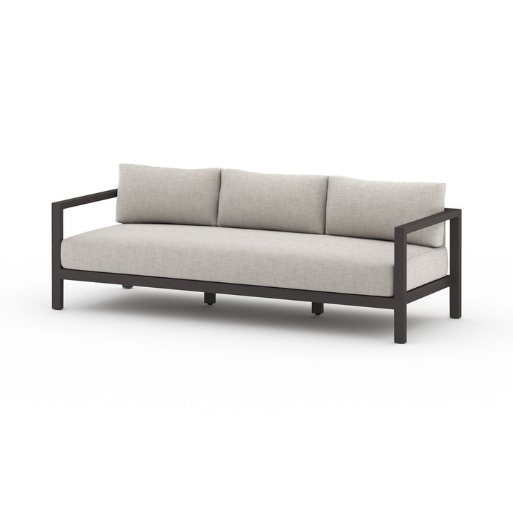 Sonoma Outdoor Sofa-88"-Four Hands-FH-106951-017-Outdoor SofasBronze Aluminum / Ivory Strap-Stone Grey-19-France and Son
