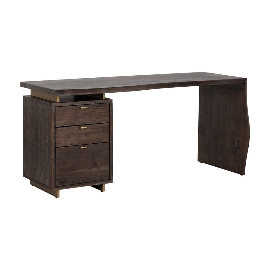 Lewis Desk - Dark Brown-Sunpan-SUNPAN-107009-Desks-1-France and Son