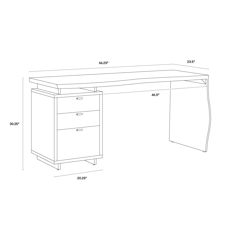 Lewis Desk - Dark Brown-Sunpan-SUNPAN-107009-Desks-8-France and Son