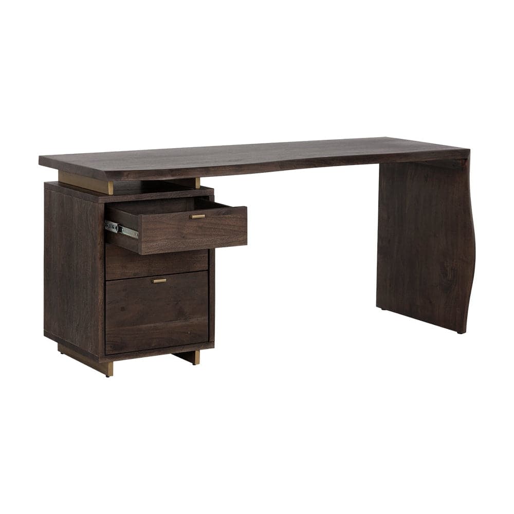 Lewis Desk - Dark Brown-Sunpan-SUNPAN-107009-Desks-4-France and Son