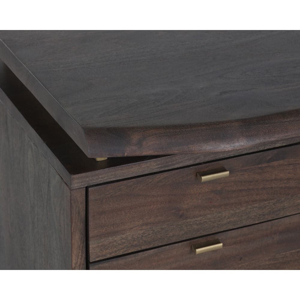 Lewis Desk - Dark Brown-Sunpan-SUNPAN-107009-Desks-6-France and Son