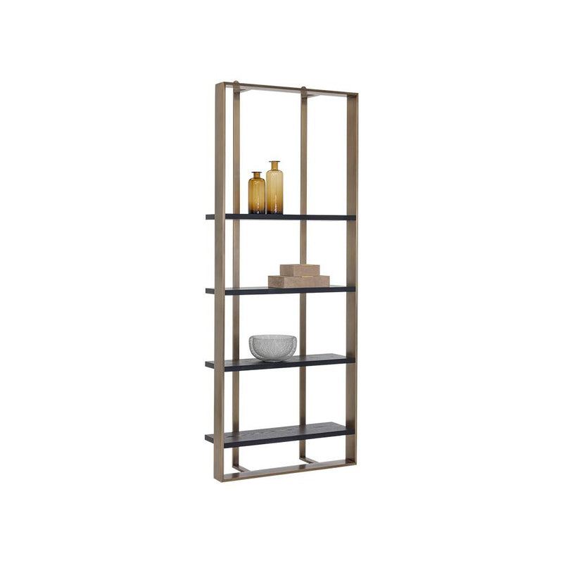 Dalton Bookcase-Sunpan-SUNPAN-107052-Bookcases & CabinetsGrey-Polished Stainless Steel-8-France and Son