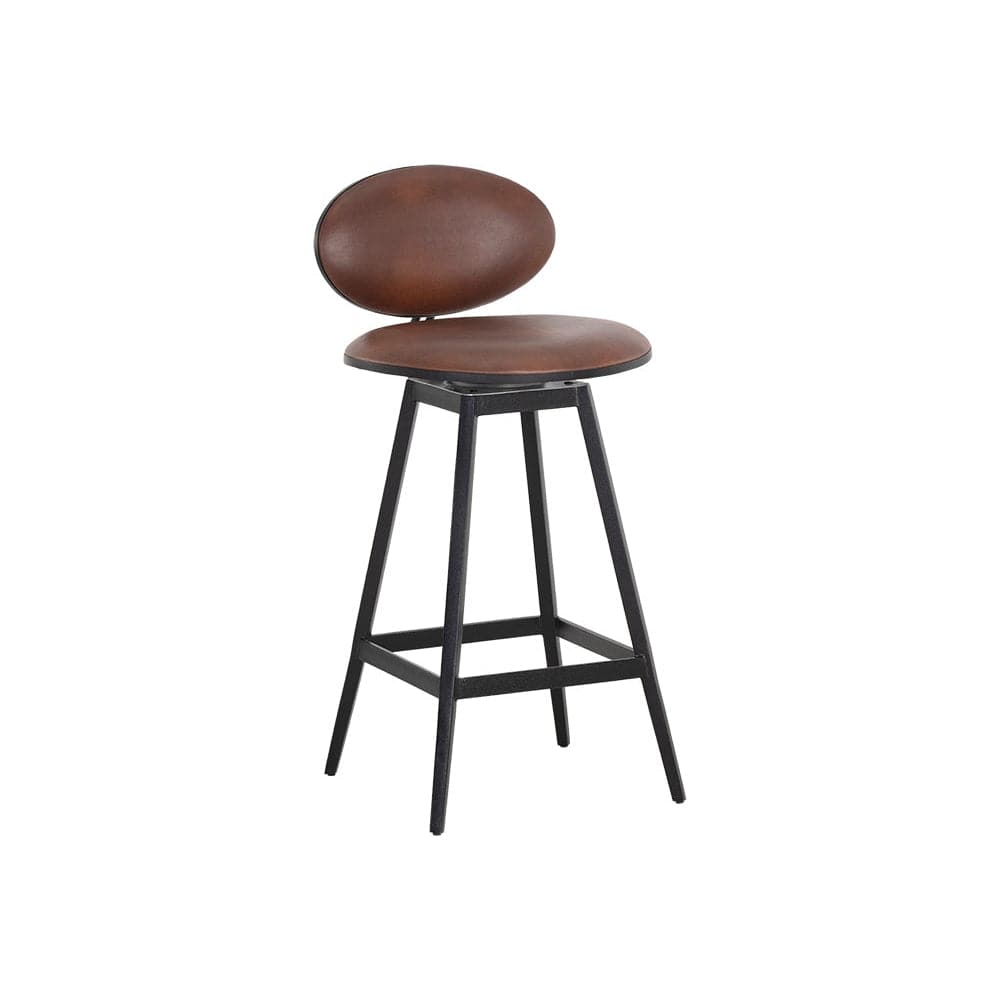 Ember Swivel Stool Bravo Cognac-Sunpan-SUNPAN-107066-Bar StoolsCounter Stool-2-France and Son