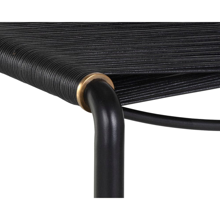 Riz Stool - Black Leather-Sunpan-SUNPAN-107086-Stools & Ottomans-4-France and Son