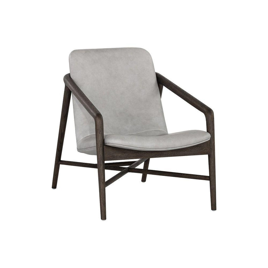 Cinelli Lounge Chair-Sunpan-SUNPAN-107289-Lounge ChairsSaloon Light Grey-Dark Brown-1-France and Son