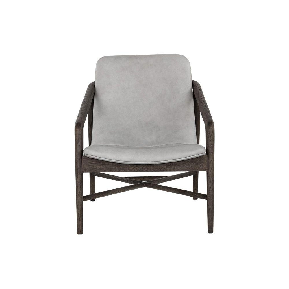 Cinelli Lounge Chair-Sunpan-SUNPAN-107289-Lounge ChairsSaloon Light Grey-Dark Brown-2-France and Son