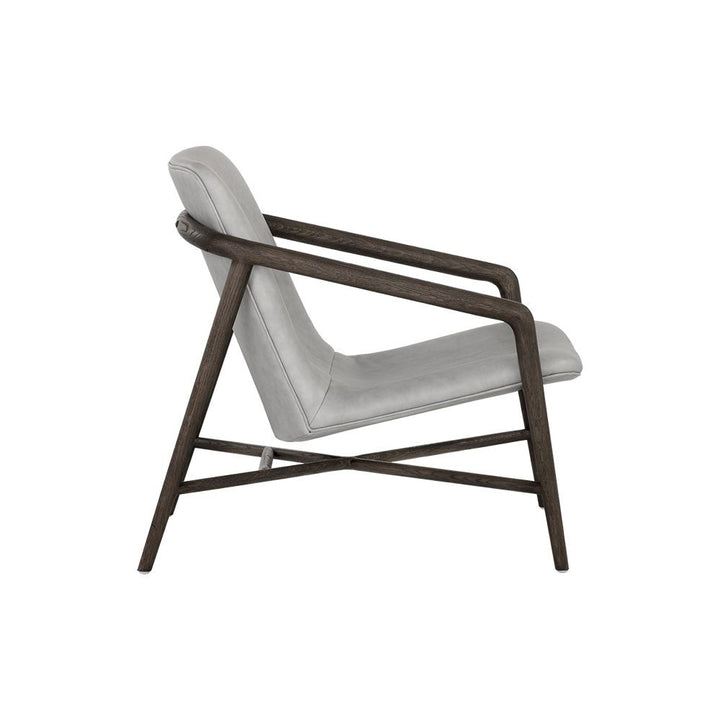 Cinelli Lounge Chair-Sunpan-SUNPAN-107289-Lounge ChairsSaloon Light Grey-Dark Brown-3-France and Son