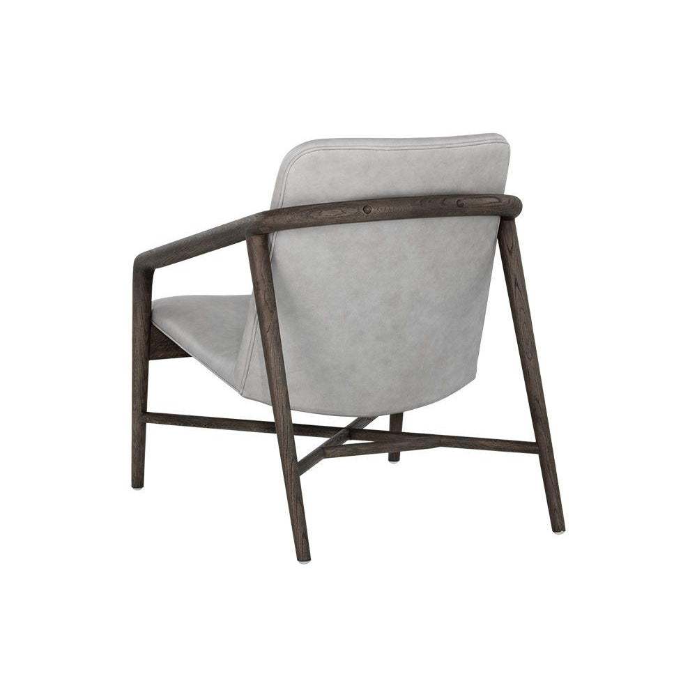 Cinelli Lounge Chair-Sunpan-SUNPAN-107289-Lounge ChairsSaloon Light Grey-Dark Brown-4-France and Son