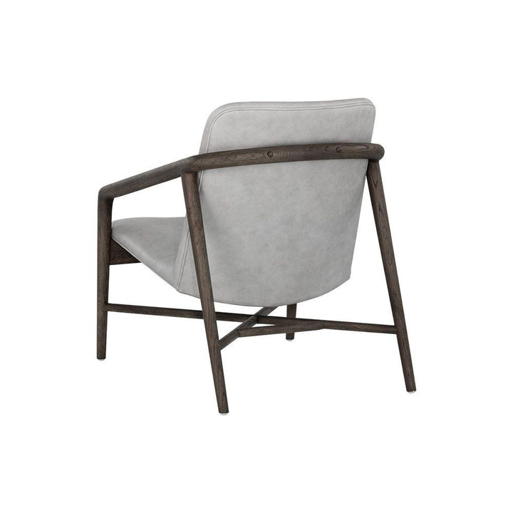 Cinelli Lounge Chair-Sunpan-SUNPAN-107289-Lounge ChairsSaloon Light Grey-Dark Brown-4-France and Son