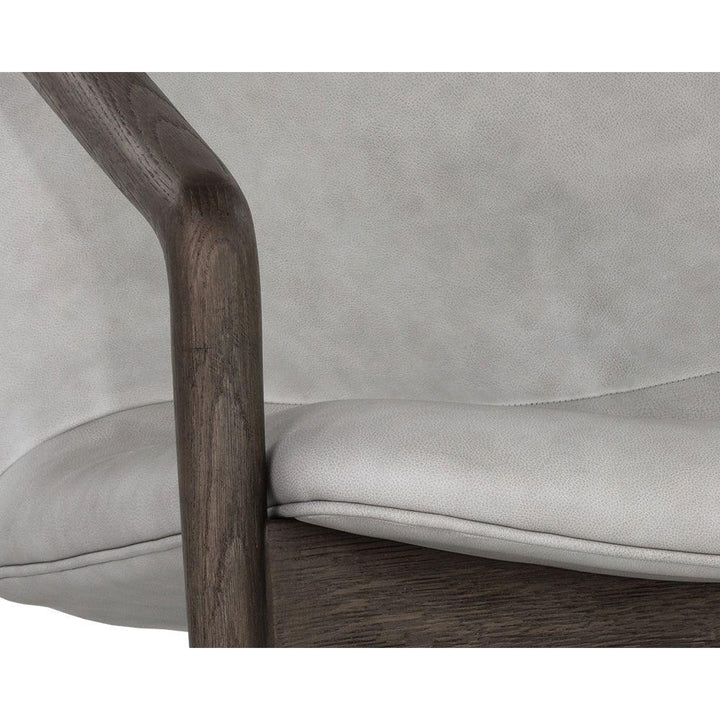 Cinelli Lounge Chair-Sunpan-SUNPAN-107289-Lounge ChairsSaloon Light Grey-Dark Brown-5-France and Son