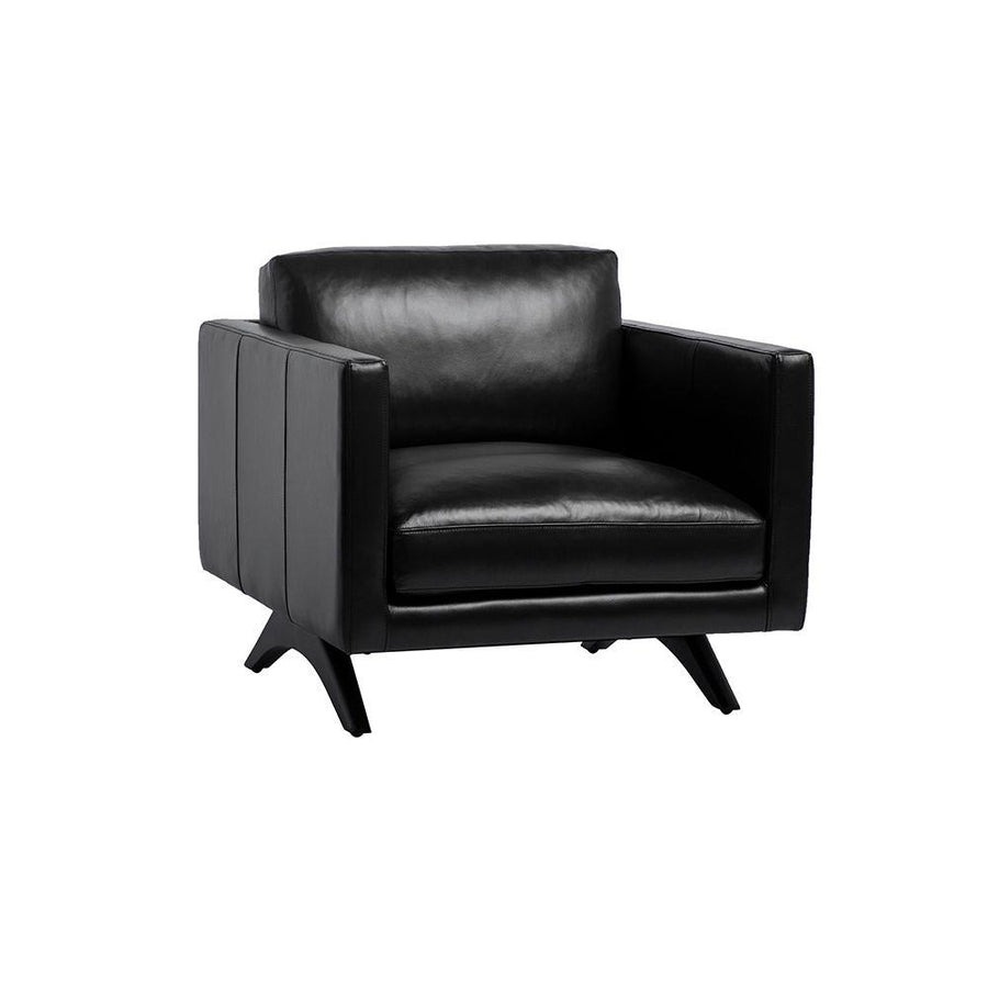 Rogers Armchair-Sunpan-SUNPAN-107299-Lounge ChairsCortina Black Leather-1-France and Son